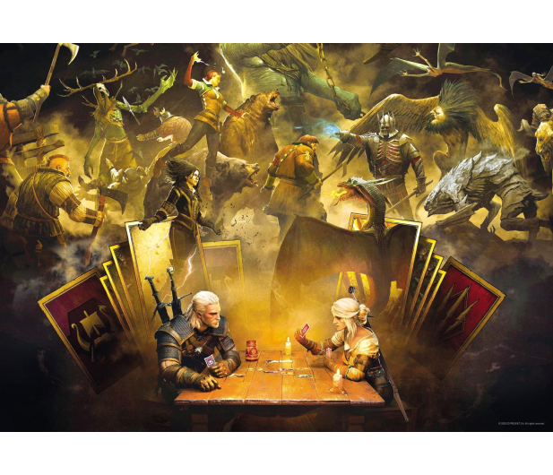 CD PROJEKT RED Wiedzmin Puzzle Gwint 1000 - 586045 - zdjęcie 2